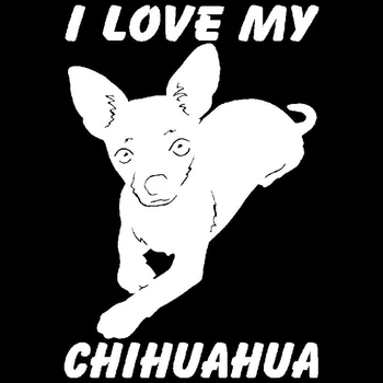 10.3 cm*15.1 cm I Love My Chihuahua Pes Živali Avto-Styling Avto Nalepke Vinyl S4-0193