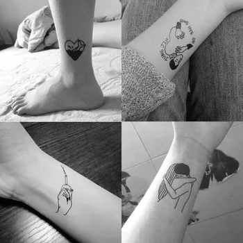 100 niz devil serije nepremočljiva tetovaže palico moški in ženske slog pari tatoo palico osebnost majhen svež tattoo