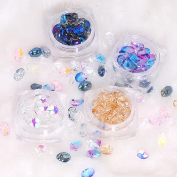 12pcs Aurora Crystal Symphony Kamen Nail Art Okras Japonski Sladko Veter Nezakonitih Stekla Nail Art Dodatki, Ročno DIY