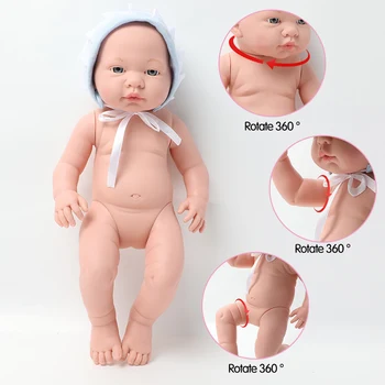 16-inch bebe rodi punčko 40,5 cm simulacije novorojenčka Mehko baby dolge lase, Vodotesno silikonsko Realne ducation kopel igrače za otroke