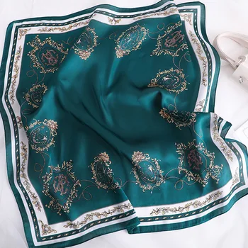 2020 tiskanja foulard Svileni šal za Ženske poletje Zaviti Oblikovalec ženska moda kvadratek rute plažo, oblačila Hidžab