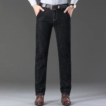 2021 Jeseni Novih Moških Redno Fit Jeans korejsko Poslovno Modo Vse-Tekmo, Ohlapne Hlače Priložnostno Stretch Traper Hlače Moške blagovne Znamke