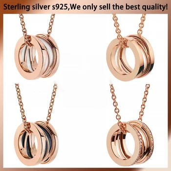 2021 Modni Trend 925 Sterling Srebro Keramični Votel, Vdelan Diamant Ogrlica za Ženske in Moške Razkošje Vse-ujemanje Nakit
