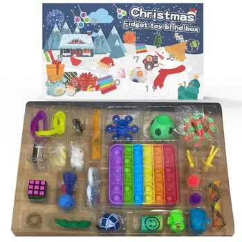 24 Dni Božični Adventni Koledar Fidget Igrača Nastavite Božič Odštevanje Koledar 24 Dni Odšteval Darilo Igrača Za Otroka Božično Darilo
