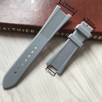 25 mm, Gume, Silikona Watch Trak Črna Rjava Modra Zložljiva Sponke Watchbands za PATEK PHILIPPE trak Nautilus Serije Watchband