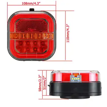 2pcs Brezžični Magnetni LED Tovornjak Rep Lahkega Priklopnika Zadnje Luči Signal Opozorilo Zavorna Luč za počitniške Prikolice Avtodomi Tovorna Prikolica RV