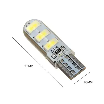 2Pcs T10-5630 Silikona LED Žarnica Svetilka DC12V Vključite Signal Strani Lučka Sonca in Svetlobe Avto Potrditev Osvetlitev registrske Tablice Led Lučka Širina