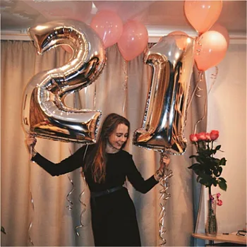 32inch Folije Folija Baloni Številke Številk za Novo Leto Darilo za Rojstni dan Stranke Poročni Dekoracijo, Za Počitnice Napihljive Žoge Balon