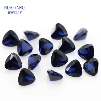 34# Modri Kamen Bilijonov Obliko Princesa Cut Sintetičnih Nano Gemstone Kamen Za nakit, Velikosti 3 x 3~12x12mm Brezplačna Dostava