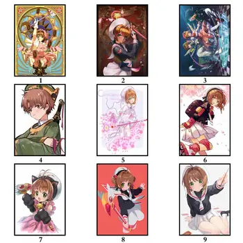 36 Modelov Anime Card Captor Sakura Whitepaper Plakat Risanka Umetnosti Slikarstva Smešno Stenske Nalepke za Coffee House Bar 2