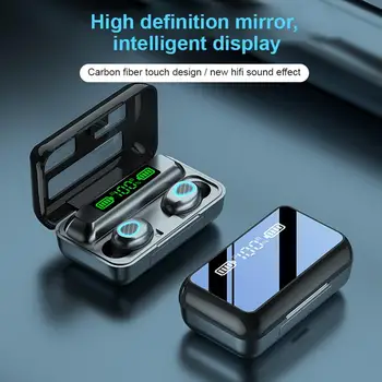 3D Dotik Slušalke Šport Nepremočljiva Čepkov s Polnjenjem Primeru R15 TWS Brezžične Slušalke Stereo Bluetooth, združljiva Earphone5.0