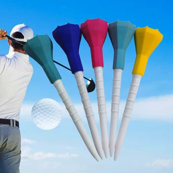 5 kosov Gume Blazine Vrh Golf Tees za 3,4 palca Naključno Barvo Golf Vadil za Golfer