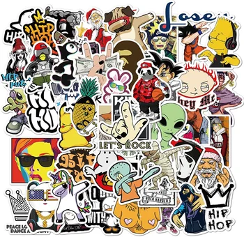 50/100 KOS Moda Hip-hop Stilu Grafiti Nalepke Otroci DIY Klasična Igrača Potovanja Kolo Prtljage Kitara Nepremočljiva PVC Nalepke Nalepke