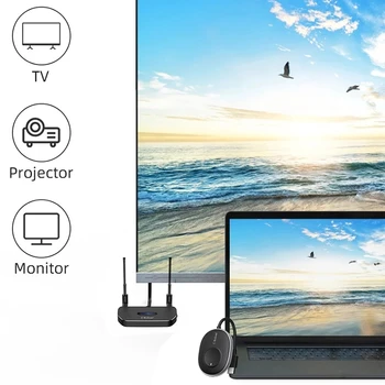 50M Brezžični Prenos Oddajnik Sprejemnik HDMI Podaljšek Zaslon Delež Ogledalo Preklopite Telefon, Laptop, PC, TV Zaslon Multi 1