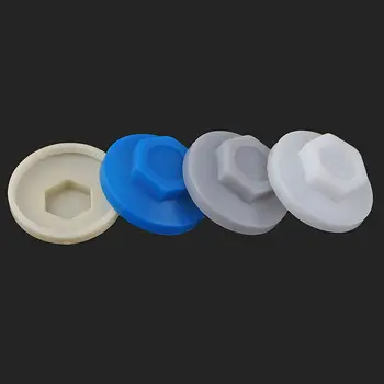 50Pcs Plastični navoj Nepremočljiva Skp Za 5,2 mm Zunanji Hex Vaja Rep Vijake, Bela /Modra/ Lvory bela /Srebrna, siva