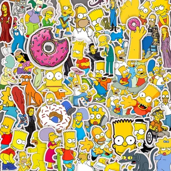 50Pcs Simpson Družino Nalepke Risanka Nepremočljiva Anime Nalepke Skateboard Diy Klasičnih Grafiti Nalepke Otrok Igrača Darilo za Rojstni dan