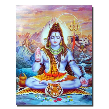 5D Diamond Vezenje Hindujski Bogovi Shiva Diy Diamond Slikarstvo Navzkrižno Šiv Celoten Mozaik Kvadratnih Okrasnih Needleworks JS2421