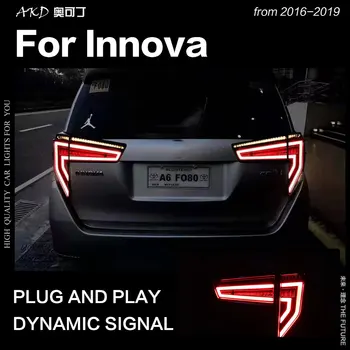 AKD Avto Styling za Toyota Innova Rep Svetlobe 2016-2019 Innova Rep Lučka LED DRL Dinamičnih Signalov Zavore Povratne auto Dodatki
