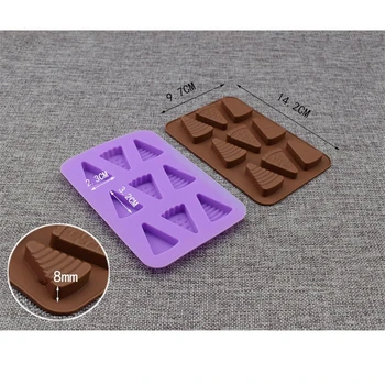 Aomily Trikotnik Lubenica Sir Oblikovan 3D Silicij Čokolada Jelly Candy Torto Bakeware Plesni DIY Pecivo Bar Ice Blok Milo Plesni