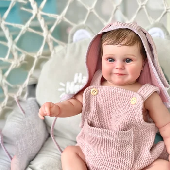 Bebes lutka 50 CM Maddie, ki so Prerojeni Baby Doll celotno Telo, Silikonski Dekle Malčka Visoko Kakovostnih Ročno izdelana Lutka 3D Barve z Korenine las