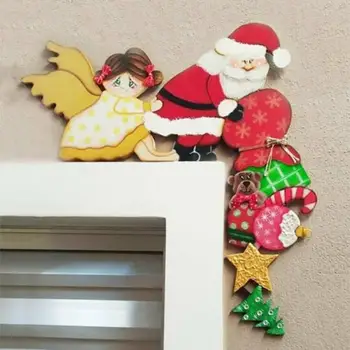 Božični Okraski Okraski Trojk Santa Claus Jelenov Okvir Vrat Dekoracijo Za Dom Božično Zabavo, Darila, Novo Leto 2022