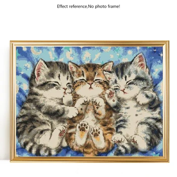 Evershine Celoten Kvadratni Krog Diamond Slikarstvo Mačka Navzkrižno Šiv Kit Diamond Vezenje Živali Slike Okrasnih Doma Dekor