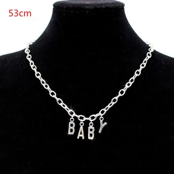 Harajuku poslastica ogrlica punco pismo drobne ime e dekle ogrlica 90. letih estetski dodatki, nakit ogrlica verige igirl