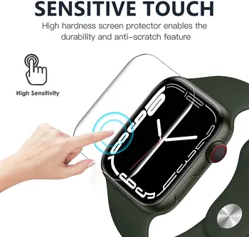 Jasno Zaščitno folijo Za Apple Gledati Serije 7 45mm 41mm Smartwatch Full Screen Protector Kritje Mehko Hidravlični Film ni Mehurčkov,