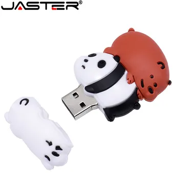 JASTER Lvely panda pero pogon usb 2.0 flash disk pravi zmogljivosti darilo memory Stick pendrive 4GB 8GB 16GB 32GB 64GB