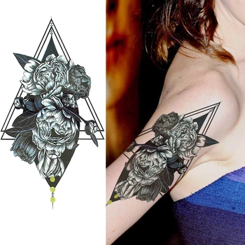 Lepa Roža Začasne Tetovaže Za Ženske Dekle Body Art Risanje Prsih Roke Tattoo Ponaredek Nepremočljiva Tattoo Nalepke Za Plavanje
