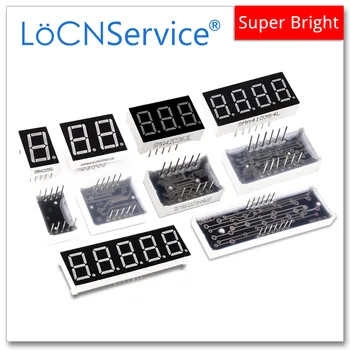 LoCNService 30PCS 0.25 Palčni Digitalni Cev LED Zaslon 3 Bit Rdeča Modra Bela Skupno Anodo / Katodo 7 Segment se 0,25 palca