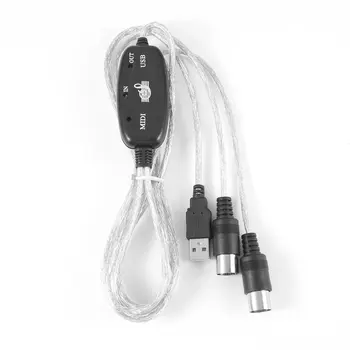 MIDI USB V-OUT Vmesnik Kabel Adapter za Keyboard Elektronski Boben Glasbeno Ustvarjanje Pretvornik PC Glasbe Kabel Tipkovnice