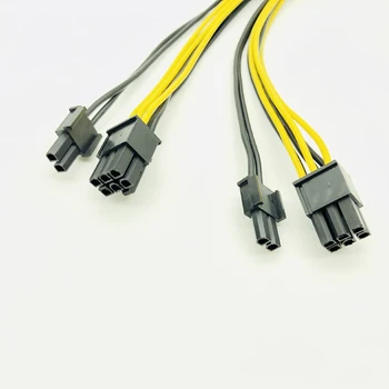 Napajalnega Kabla za Grafično Kartico PCIE PCI E 8 Pin Ženski Dvojni 8 pin 6+2p Moški GPU Video Kartice Napajalni Kabli Kabel 18AWG 20 cm