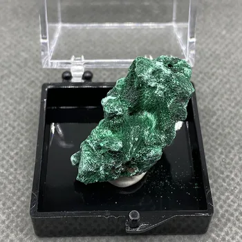 Naravna Zelena Malahit Surov Kamen, lep iglo v obliki plus žamet quartz kamen, mineralne vzorcu zdravljenje doma dekor polje 35mm