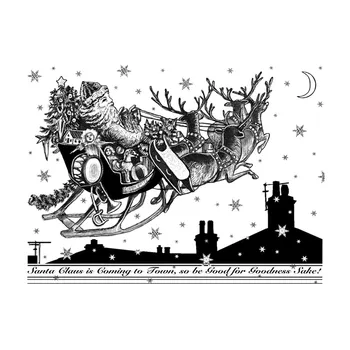 Nov Prihod Božič Jasno Znamk 2021 Scrapbooking Papir Elk Sled Snežaka Račun Obrti Nastavite Kartico Pregleden Halloween Znamk