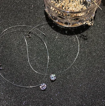 Nova sirena solza ogrlica 925silver Meteorite obesek pregleden laksa Nevidni ženski Nakit ogrlica clavicle verige