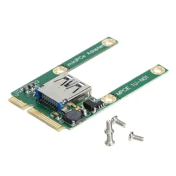 NOVI Mini PCI-E, Da USB3.0 Razširitveno Kartico za Prenosni računalnik PCI Express PCIe Za USB 3.0, Pretvornik Riser Card Adapter Z Vijakom Pribor