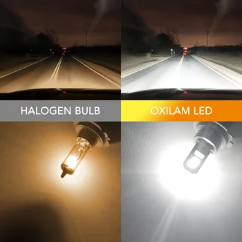 OXILAM 2Pcs Avto Glavo Žarnica H11 H8 HB4 H7 LED Žarnice brez ventilatorja Motocikel Smerniki Brezžična Mini Avtomobilski Žaromet za Meglo Lučka 6500K