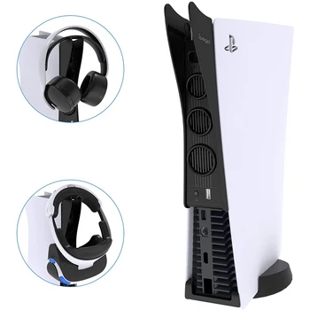 Padec Ladijskega prometa USB Host Hlajenje 3 Fan Navpično Stojalo Konzole Edition Ventilador za Playstation 5 Dodatki za PS5 Hladilni Ventilator