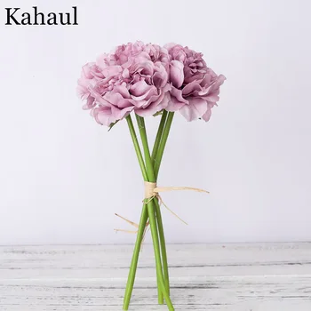 Peony umetno umetne svile cvetja za dom dekoracijo poročni šopek za nevesto visoke kakovosti ponaredek cvet umetno dnevna soba