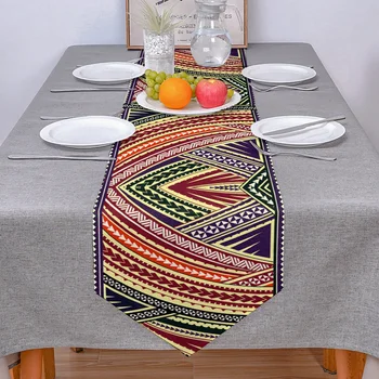 Polinezijski Teksturo Namizni Tekač Kuhinja Dinning Namizni Dekor Prtom In Placemat Poroka Tabela Dekor