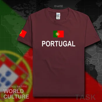 Portugalska moški majica fashion 2017 dres portugalske narod ekipa bombaža t-shirt srečanje fitnes oblačila tees državi zastave, PT