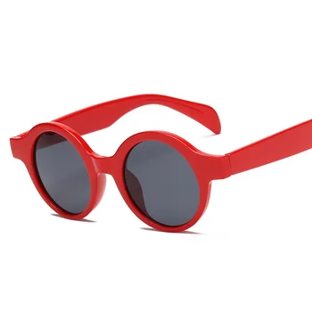 Retro Mala Okrogla sončna Očala Ženske Moški 2022 Vintage Moda blagovne Znamke sončna Očala Črno Beli Leopard Rdeče Sunglass UV400