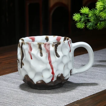 Retro ročno izdelana lončenina skodelico kave Japonski peči spremeni vrč skodelice vode pokal, moški in ženske, tea cup keramika ustvarjalni par pokal