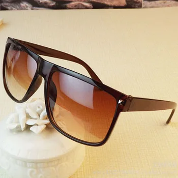 Retro Zakovice Unisex sončna Očala Velikih Kvadratnih sončna očala UV400 Črno Rjave Barve,