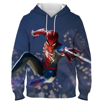 Spider Man Hoodies Otrok Pomladi, Jeseni 3D Tiskanja Nov Modni Moški pulover s kapuco Harajuku Ženske Prevelik sweatshirts Kul Otroški Pulover