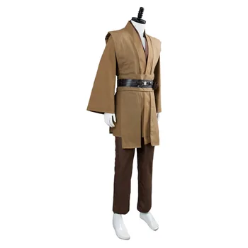 Star Kenobi Jedi TUNIKA Cosplay Kostum Rjava Različica Halloween Carnival Rjavo Uniformo Preprosta Različica Ne Plašč