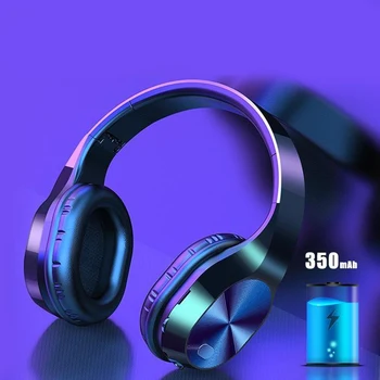 T5 Brezžična tehnologija Bluetooth 5.0 Gaming Slušalke Slušalke Slušalke Stereo Nad Uho Slušalke Bas Glavo Prijetni Earpads