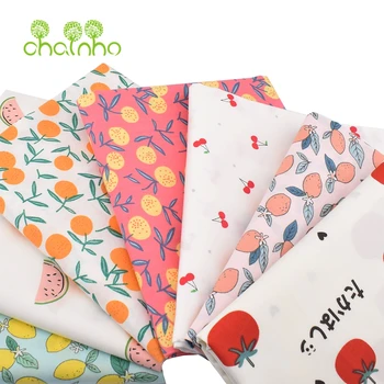Tiskani Keper Bombažne Tkanine,Krpanje Oblačil Za DIY Šivanje Quilting Baby&Otrok Bedclothes Materiala,7 Design Serija Sadje