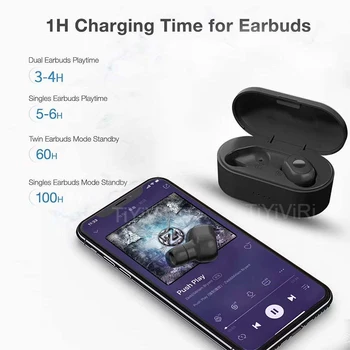 TWS Bluetooth Slušalke Stereo Brezžična 5.1 Bluetooth Slušalke Touch Kontrole šumov Gaming Slušalke Za vse telefon